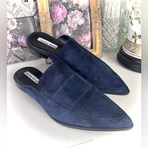 Charles David Women's Navy Suede Porter Mules